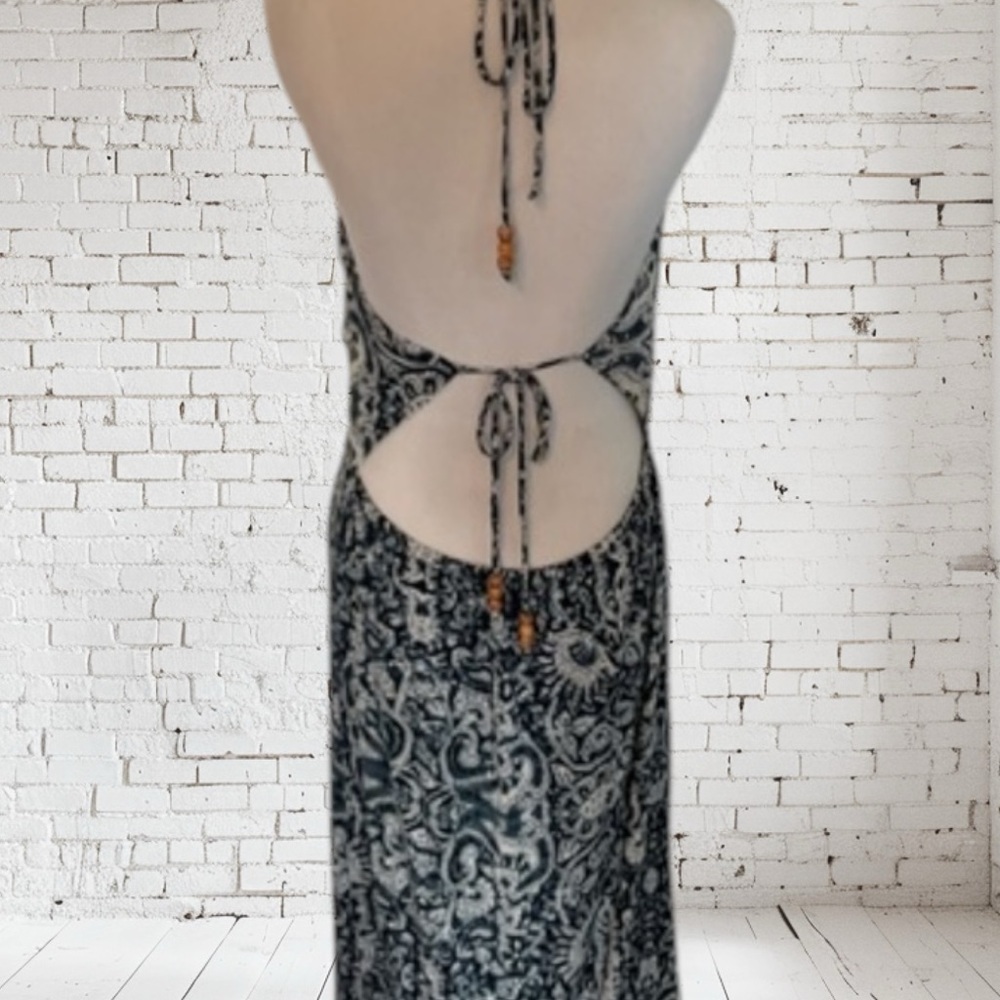 Chaser Cowl Neck Maxi Dress XS NWT | Batik Print + Soft Drape | Boutique Boho - Picture 9 of 11